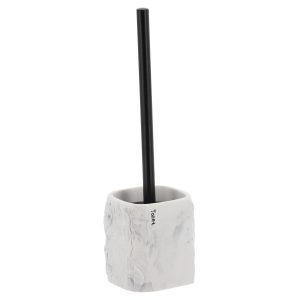 Szczotka toaletowa Paola struktura kamienia marmur biała 37 cm 1031959