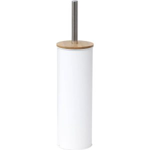 Szczotka WC Biała z Pojemnikiem Timeless Bambus Metal 39,5 cm 668975 Szczotka WC Biała z Pojemnikiem Timeless Bambus Metal 39,5 cm 668975