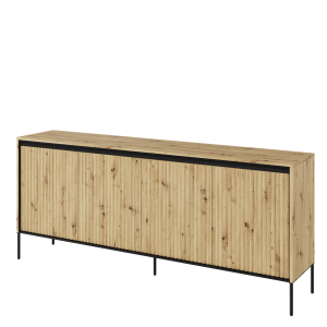 Szeroka komoda czterodrzwiowa TREND dąb artisan z oświetleniem LED 800770 Szeroka komoda czterodrzwiowa TREND dąb artisan z oświetleniem LED 800770