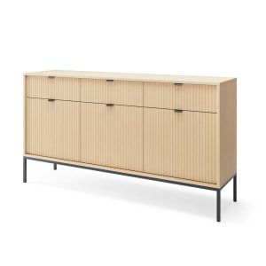 Szeroka komoda trzydrzwiowa z szufladami Nova 154cm w kolorze Dąb Vicenza 828826 Szeroka komoda trzydrzwiowa z szufladami Nova 154cm w kolorze Dąb Vicenza 828826