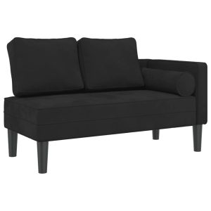 Szezlong Czarny Tapicerowany Leżanka Sofa Fotel Łóżko Aksamitamitem 793262 Szezlong Czarny Tapicerowany Leżanka Sofa Fotel Łóżko Aksamitamitem 793262