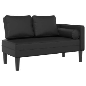 Szezlong Czarny Tapicerowany Leżanka Sofa Fotel Łóżko Sztuczna Skóra 792071 Szezlong Czarny Tapicerowany Leżanka Sofa Fotel Łóżko Sztuczna Skóra 792071