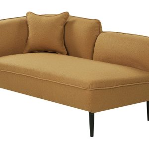 Szezlong lewostronny CHEVANNES Boucle Musztardowy 436459