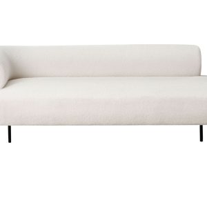 Szezlong lewostronny MIRMANDE Boucle Złamana biel 732061