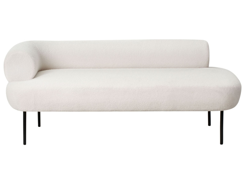 Szezlong lewostronny MIRMANDE Boucle Złamana biel 732061