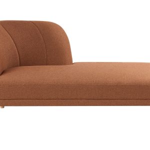Szezlong lewostronny poliester złoty brąz 430550