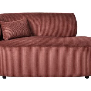 Szezlong lewostronny VANVEY Sztruks Czerwony 747956