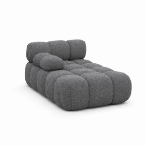 Szezlong modułowy, tkanina bukla Abriamo, Ciemnoszary, Lewy, Selia 987012 Szezlong modułowy, tkanina bukla Abriamo, Ciemnoszary, Lewy, Selia 987012