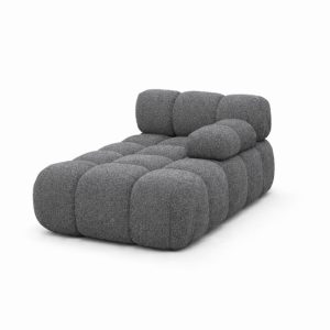 Szezlong modułowy, tkanina bukla Abriamo, Ciemnoszary, Prawy, Selia 987021 Szezlong modułowy, tkanina bukla Abriamo, Ciemnoszary, Prawy, Selia 987021