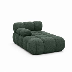 Szezlong modułowy, tkanina bukla Abriamo, Ciemnozielony, Lewy, Selia 987019 Szezlong modułowy, tkanina bukla Abriamo, Ciemnozielony, Lewy, Selia 987019