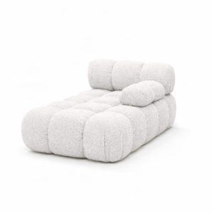 Szezlong modułowy, tkanina bukla Abriamo, Ecru, Prawy, Selia 987040 Szezlong modułowy, tkanina bukla Abriamo, Ecru, Prawy, Selia 987040