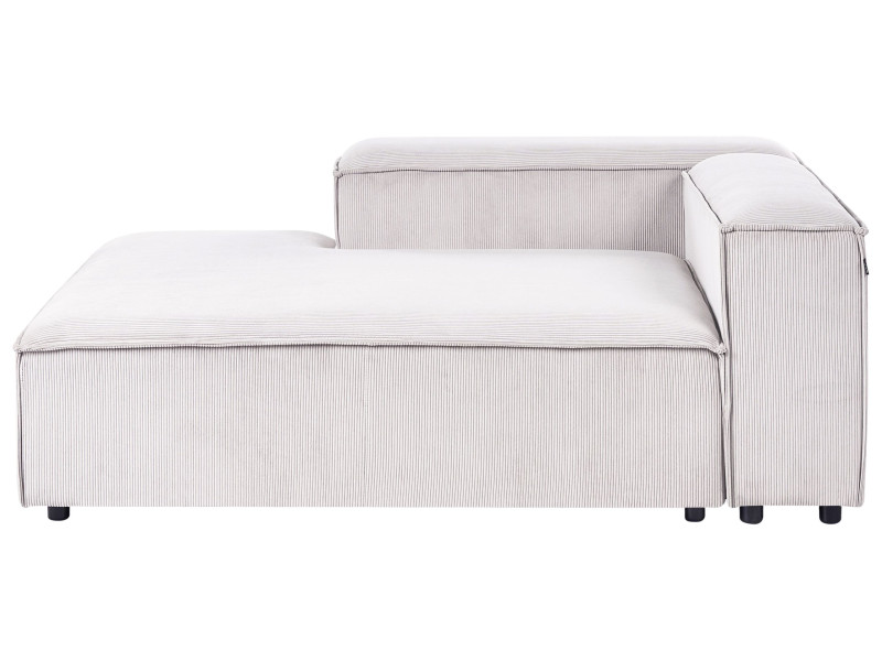 Szezlong prawy sztruksowy złamana biel 806475