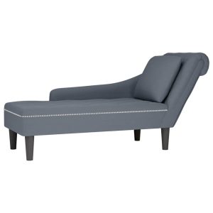 Szezlong Szary Tapicerowany Leżanka Sofa Fotel Łóżko Aksamit 792284 Szezlong Szary Tapicerowany Leżanka Sofa Fotel Łóżko Aksamit 792284