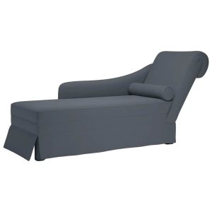 Szezlong Szary Tapicerowany Leżanka Sofa Fotel Łóżko Aksamit 793267 Szezlong Szary Tapicerowany Leżanka Sofa Fotel Łóżko Aksamit 793267