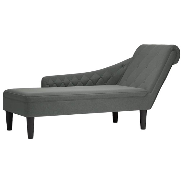 Szezlong Szary Tapicerowany Leżanka Sofa Fotel Łóżko Aksamit 792069