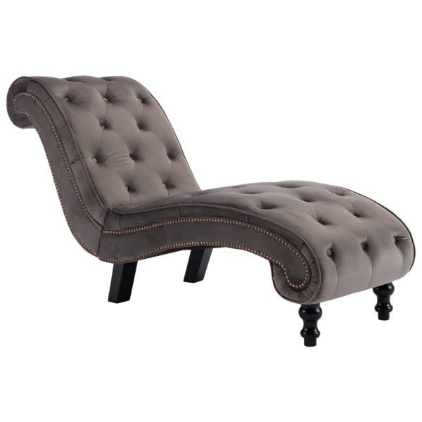 Szezlong Szary Tapicerowany Leżanka Sofa Fotel Łóżko 792721