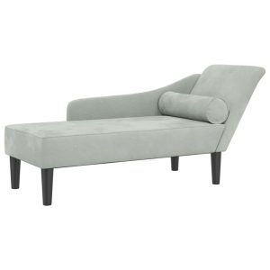 Szezlong Szary Tapicerowany Leżanka Sofa Fotel Łóżko 793273 Szezlong Szary Tapicerowany Leżanka Sofa Fotel Łóżko 793273