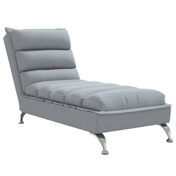 Szezlong Szary Tapicerowany Leżanka Sofa Fotel Łóżko 793285