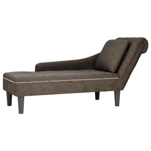 Szezlong Szary Tapicerowany Leżanka Sofa Fotel Łóżko Sztuczna Skóra 793266 Szezlong Szary Tapicerowany Leżanka Sofa Fotel Łóżko Sztuczna Skóra 793266