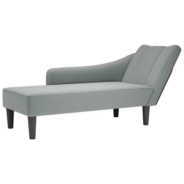 Szezlong Szary Tapicerowany Leżanka Sofa Fotel Łóżko Tkanina 793232