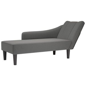 Szezlong Szary Tapicerowany Leżanka Sofa Fotel Łóżko Tkanina 793280 Szezlong Szary Tapicerowany Leżanka Sofa Fotel Łóżko Tkanina 793280