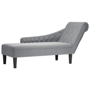 Szezlong Szary Tapicerowany Leżanka Sofa Fotel Łóżko Tkanina 792076 Szezlong Szary Tapicerowany Leżanka Sofa Fotel Łóżko Tkanina 792076