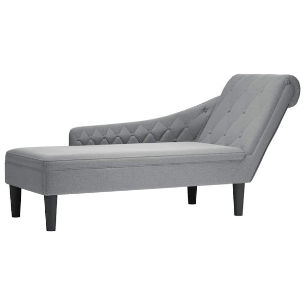 Szezlong Szary Tapicerowany Leżanka Sofa Fotel Łóżko Tkanina 792076
