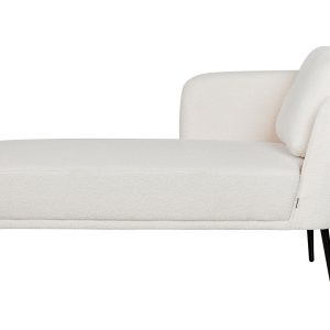Szezlong z poduszką retro boucle złamana biel 571967 Szezlong z poduszką retro boucle złamana biel 571967
