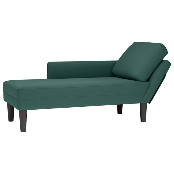Szezlong Zielony Tapicerowany Leżanka Sofa Fotel Łóżko Aksamit 793268