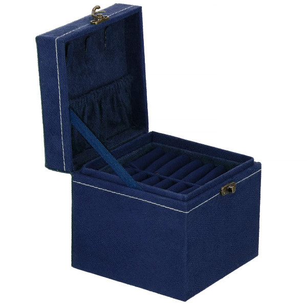 Szkatułka na biżuterię 12x12x12 cm organizer z przegródkami 380680