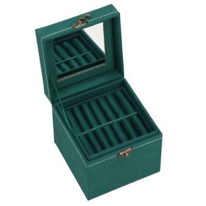 Szkatułka na biżuterię 12x12x12 cm organizer z przegródkami 380662 Szkatułka na biżuterię 12x12x12 cm organizer z przegródkami 380662