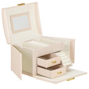Szkatułka na biżuterię ekoskóra 17,5x12x13,5 cm organizer 380702 Szkatułka na biżuterię ekoskóra 17,5x12x13,5 cm organizer 380702