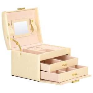 Szkatułka na biżuterię ekoskóra 17,5x14x12,5 cm organizer 380665 Szkatułka na biżuterię ekoskóra 17,5x14x12,5 cm organizer 380665