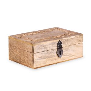 Szkatułka na biżuterię SOMBRE drewniana żłobiona 22x14x8 cm HOMLA 934591 Szkatułka na biżuterię SOMBRE drewniana żłobiona 22x14x8 cm HOMLA 934591