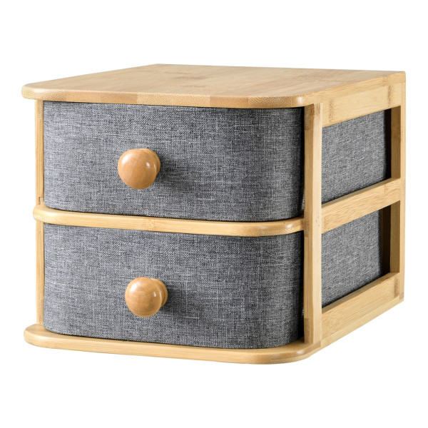 Szkatułka na kosmetyki organizer na biurko B5 bambus - 15x18x23 cm 750813