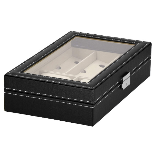 Szkatułka na zegarki 30x20x8cm organizer z przegródkami 380701