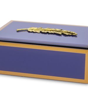 Szkatułka z MDFu z ozdobą 6x16x11,5 cm fioletowa 608759 Szkatułka z MDFu z ozdobą 6x16x11,5 cm fioletowa 608759