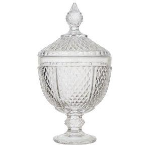 Szklana Bomboniera Crystal 31cm Elegancja Glamour 804844 Szklana Bomboniera Crystal 31cm Elegancja Glamour 804844