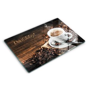 Szklana deska kuchenna z tekstem „Dzień dobry!” 80×52 468784 Szklana deska kuchenna z tekstem „Dzień dobry!” 80×52 468784