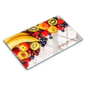 Szklana deska kuchenna z tekstem „Owoce, Smacznego!” 30×52 468697 Szklana deska kuchenna z tekstem „Owoce, Smacznego!” 30×52 468697