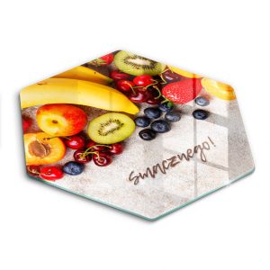 Szklana deska kuchenna z tekstem „Owoce, Smacznego!”40 468626 Szklana deska kuchenna z tekstem „Owoce, Smacznego!”40 468626