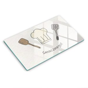 Szklana deska kuchenna z tekstem „Smacznego!” 30×52 468721 Szklana deska kuchenna z tekstem „Smacznego!” 30×52 468721