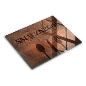 Szklana deska kuchenna z tekstem „Smacznego!” 40×52 468712 Szklana deska kuchenna z tekstem „Smacznego!” 40×52 468712