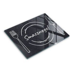 Szklana deska kuchenna z tekstem „Smacznego!” 40×52 468749 Szklana deska kuchenna z tekstem „Smacznego!” 40×52 468749