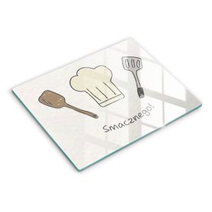 Szklana deska kuchenna z tekstem „Smacznego!” 40×52 468681 Szklana deska kuchenna z tekstem „Smacznego!” 40×52 468681
