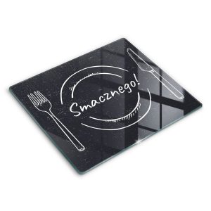 Szklana deska kuchenna z tekstem „Smacznego!” 60×52 468754 Szklana deska kuchenna z tekstem „Smacznego!” 60×52 468754