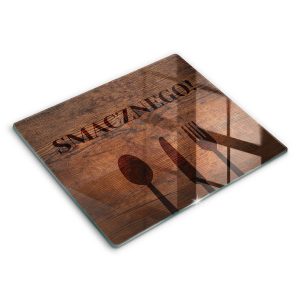 Szklana deska kuchenna z tekstem „Smacznego!” 60×52 468769 Szklana deska kuchenna z tekstem „Smacznego!” 60×52 468769