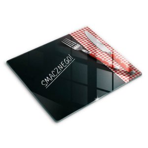 Szklana deska kuchenna z tekstem „Smacznego!” 60×52 468744 Szklana deska kuchenna z tekstem „Smacznego!” 60×52 468744