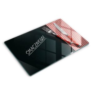 Szklana deska kuchenna z tekstem „Smacznego!” 80×52 468678 Szklana deska kuchenna z tekstem „Smacznego!” 80×52 468678