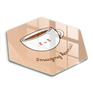 Szklana deska kuchenna z tekstem „Smacznej Kawusi”40 468633 Szklana deska kuchenna z tekstem „Smacznej Kawusi”40 468633